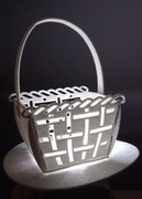 Koszyk Koszyczek Wielkanocny kosz biały 1 szt.