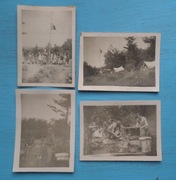 4 zdjęcia -Obóz harcerski.Salut Fladze.Zestaw