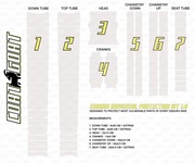 FOLIA/NAKLEJKI OCHRONNE NA ROWER ENDURO - ZESTAW UNIWERSALNY - XL