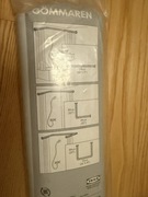 Biały drążek do zasłony prysznicowej