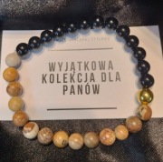 Bransoletka z turmalinem i jaspisem obrazkowym