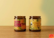 Zestaw 2 szt - świeca sojowa zapachowa - banan & cynamon i mango & papaja