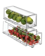 2x Organizer Pudełko Wysuwane Do Przechowywania w Lodówce