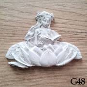 Wróżka w kielichu kwiatu figurka do malowania dla dzieci magnes 3D z gipsu