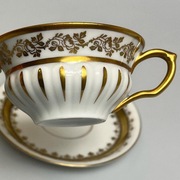 Ręcznie malowana Thomas 1908-1922 Rosenthal mokka filiżanka złoto antyk