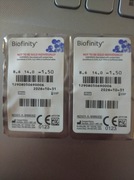 Soczewki kontaktowe miesięczne Biofinity Cooper Vision, kompl. 2 szt, -1.50