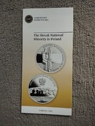 Folder do monety SŁOWACKA MNIEJSZOŚĆ NARODOWA W POLSCE 
