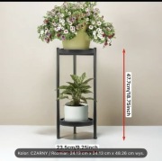 Kwietnik loft czarny 2poziomowy