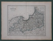 Prusy Pomorze Gdańsk mapa ca. 1866