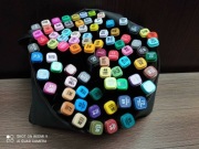 Markery dwustronne zestaw markerów 80 szt.