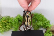 Męska bransoletka skórzana z zawieszką Zakapturzona Postać Viking Fantasy