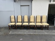 Masywne krzesla drewniane styl mysliwski 6 sztuk