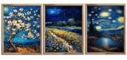 Plakaty tryptyk Inspirowany Van Gogh ,natura 3szt.- 40x50cm