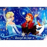 6x Zeszyt do nut Frozen A5/16 kartek zestaw darmowa dostawa