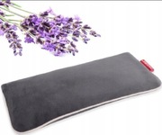 Maska Opaska Kompres podgrzewany na oczy 23x9,5cm dla relaksu snu Szara