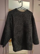 Nowy! Czarny sweter ze srebrną nitką H&M rozmiar M/38 ! Okazja