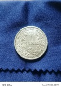Moneta srebrna 1marka 1909G,rzadka,b.ladna, polecam do kolekcji.
