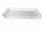 Szklany półmisek/tacka 22x11 cm | PRL vintage (B3)