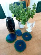 Dwustronny zestaw podstawki pod kubek  / żywica