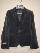 Zestaw Quadri Foglio marynarka kamizelka spodnie rozm. 134 czarny sztruks 