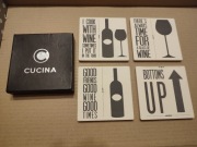 Podkładki CUCINA 4 szt. ceramika/korek