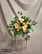 Stroik na grób cmentarz kompozycja kwiaty wiązanka nagrobna mała