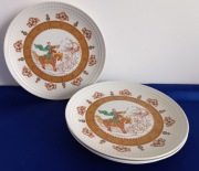 PIĘKNA PORCELANA REICHENBACH TALERZE DESEROWE 4 SZT