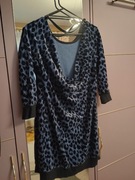 Welurowa/aksamitna sukienka w panterkę Victoria's Secret rozmiar S