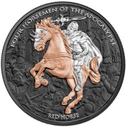 Srebrna Moneta Czerwony Koń Czterech Jeźdźców Apokalipsy 1oz srebra 2024 