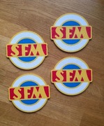 Zestaw 4 podkładek pod szklanki z logo SFM Junak M10 M07