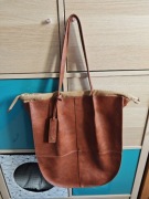 Torebka shopper Medicine z imitacji skóry camel 