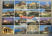 Grecja – Ateny, zabytki miasta – pocztówka wysłana, ze znaczkiem