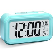 Zegar budzik cyfrowy LED kolor miętowy 