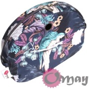 Grafitowy organizer do Obag MOON LIGHT liście papugi turkus granat OMAY