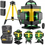 POZIOMICA LASEROWA 4D 16 LINII POZIOMNICA KRZYŻOWA 360 ZESTAW STATYW 75CM