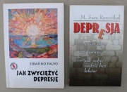 1230 Zestaw 2 książek o depresji :  Jak zwyciężyć depresję, Depresja 