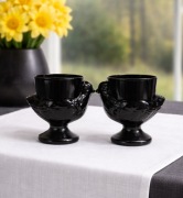 2 szt czarne kieliszki do jajek Luminarc Arc International
