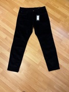 Spodnie męskie sztruksowe Carry 32/32 regular czarne bawełna z poliestrem