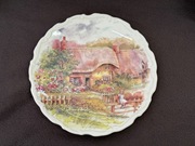 ROYAL OSBORNE Śliczny talerz ozdobny wieś widok 