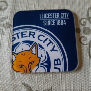 Nieużywane 4 podkładki pod kubek kufel  LEICESTER CITY SINCE 1884
