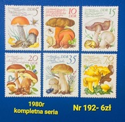 Znaczki flora:192: grzyby- DDR/NRD 1980r **