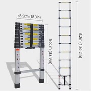 Wielofunkcyjna Drabina Teleskopowa ze Stali Nierdzewnej 3,2 metra. . 
