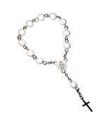 Różaniec dziesiątka Biała Podziękowania komunia