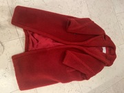 Płaszcz kożuch teddy baranek czerwony Max Mara