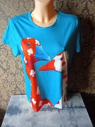 koszulka z nadrukiem  widokiem gęsi