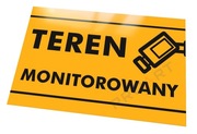 Metalowa tabliczka Teren monitorowany obiekt 30x20 KOLORY do wyboru