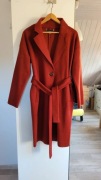 Reserved płaszcz wiązany 36 S bordowy