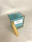 Świeca sypana z wosku palmowego „Aqua di Mare” – pojemnik kwadratowy