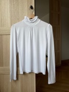 Biały golf, półgolf z długim rękawem, rozmiar S/36, M/38