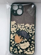 iPhone 15 Zielone Etui Obudowa Koty + GRATIS